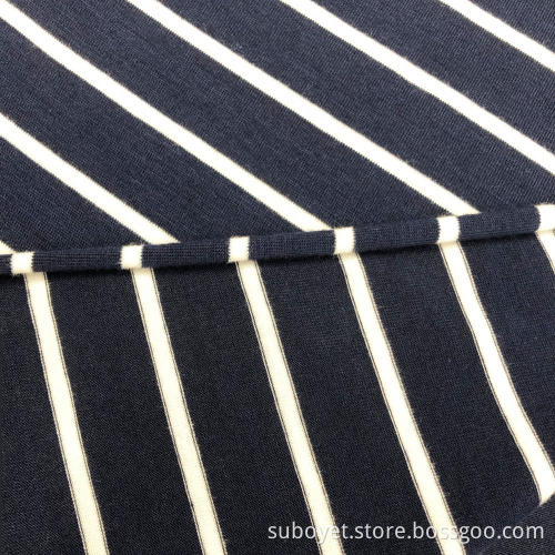 Rayon Spandex Yarn Dyed Stripe Fabric